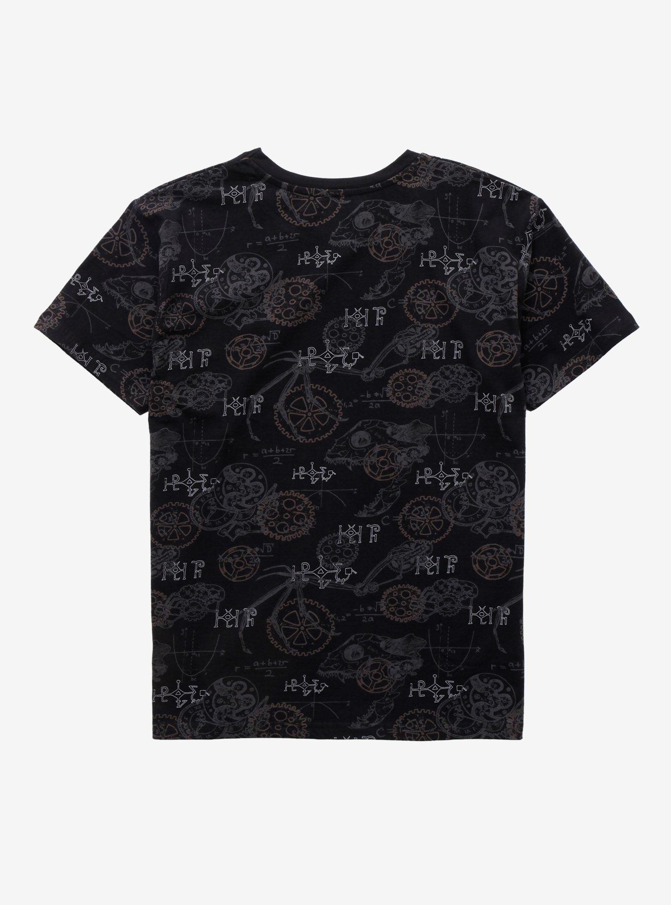 Skulls Gears & Equations T-Shirt, BLACK, alternate