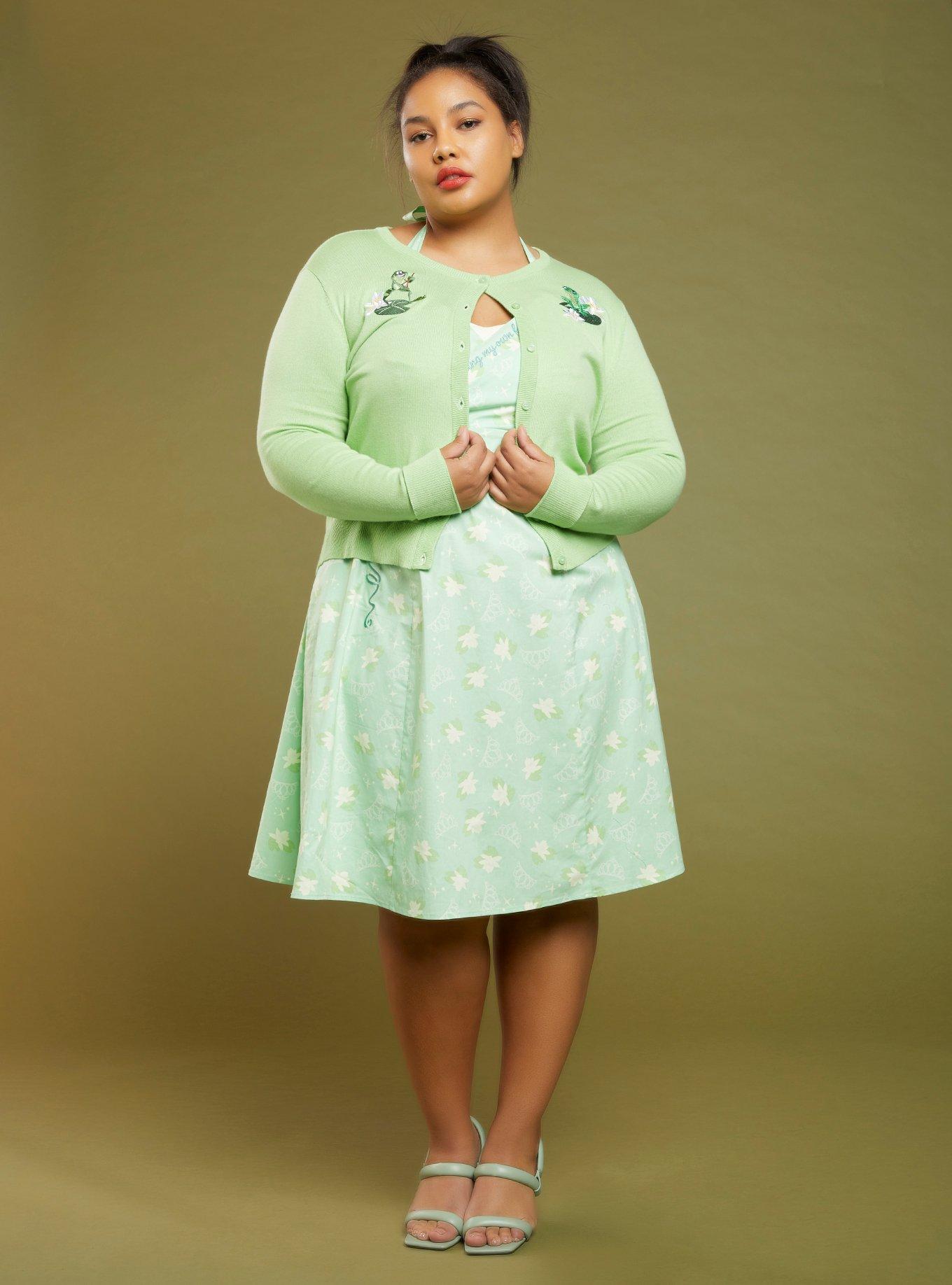 Her Universe Disney The Princess And The Frog Tiana & Naveen Crop Cardigan Plus Size, MULTI, alternate