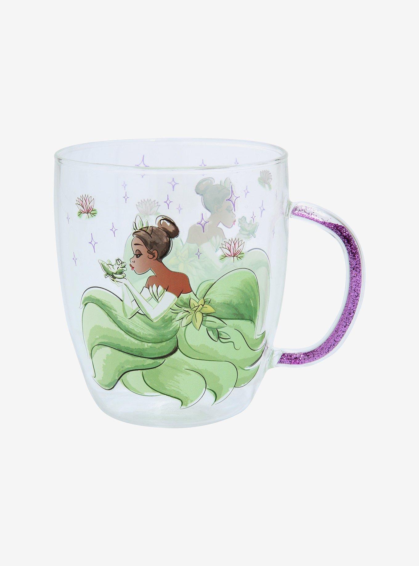 Disney The Princess and the Frog Glitter Handle Glass Mug - BoxLunch Exclusive, , alternate