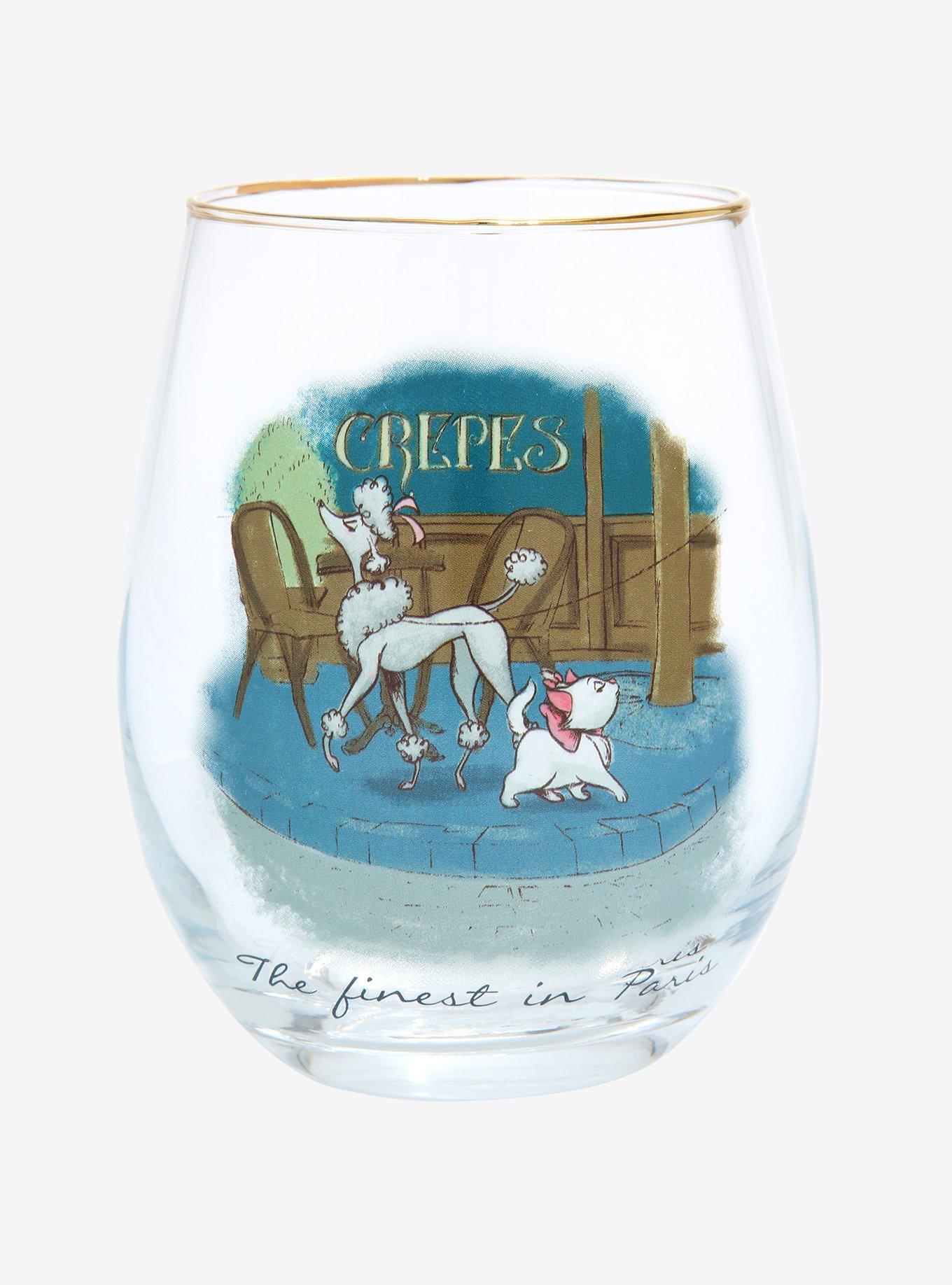 Disney The Aristocats Marie in Paris Wine Glass Set - BoxLunch Exclusive, , alternate