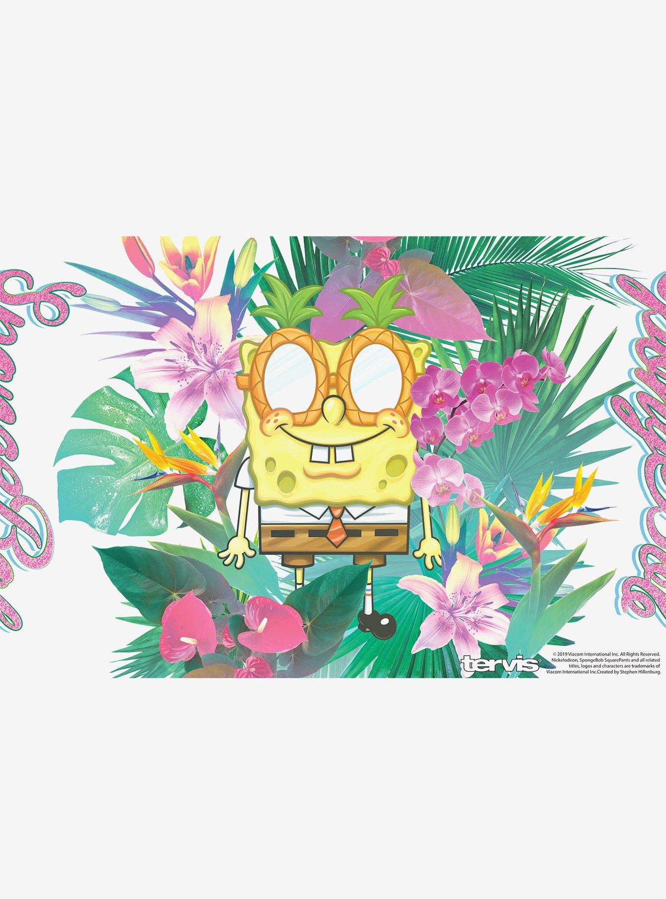 Spongebob Squarepants Tropical 30oz Stainless Steel Tumbler With Lid, , alternate