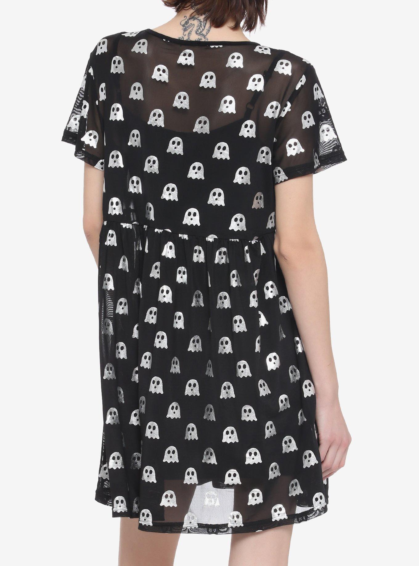 Black Friday Ghost Mesh Dress, BLACK, alternate