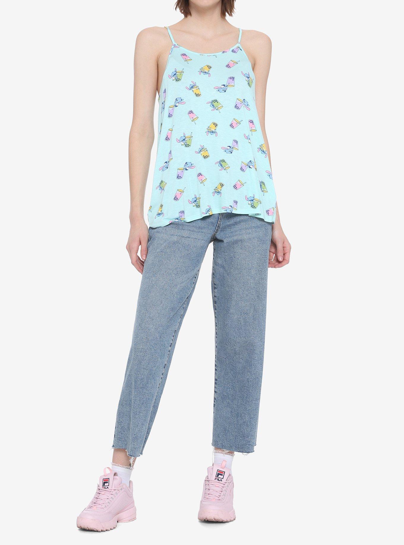 Disney Lilo & Stitch Pastel Boba Girls Strappy Tank Top, MULTI, alternate