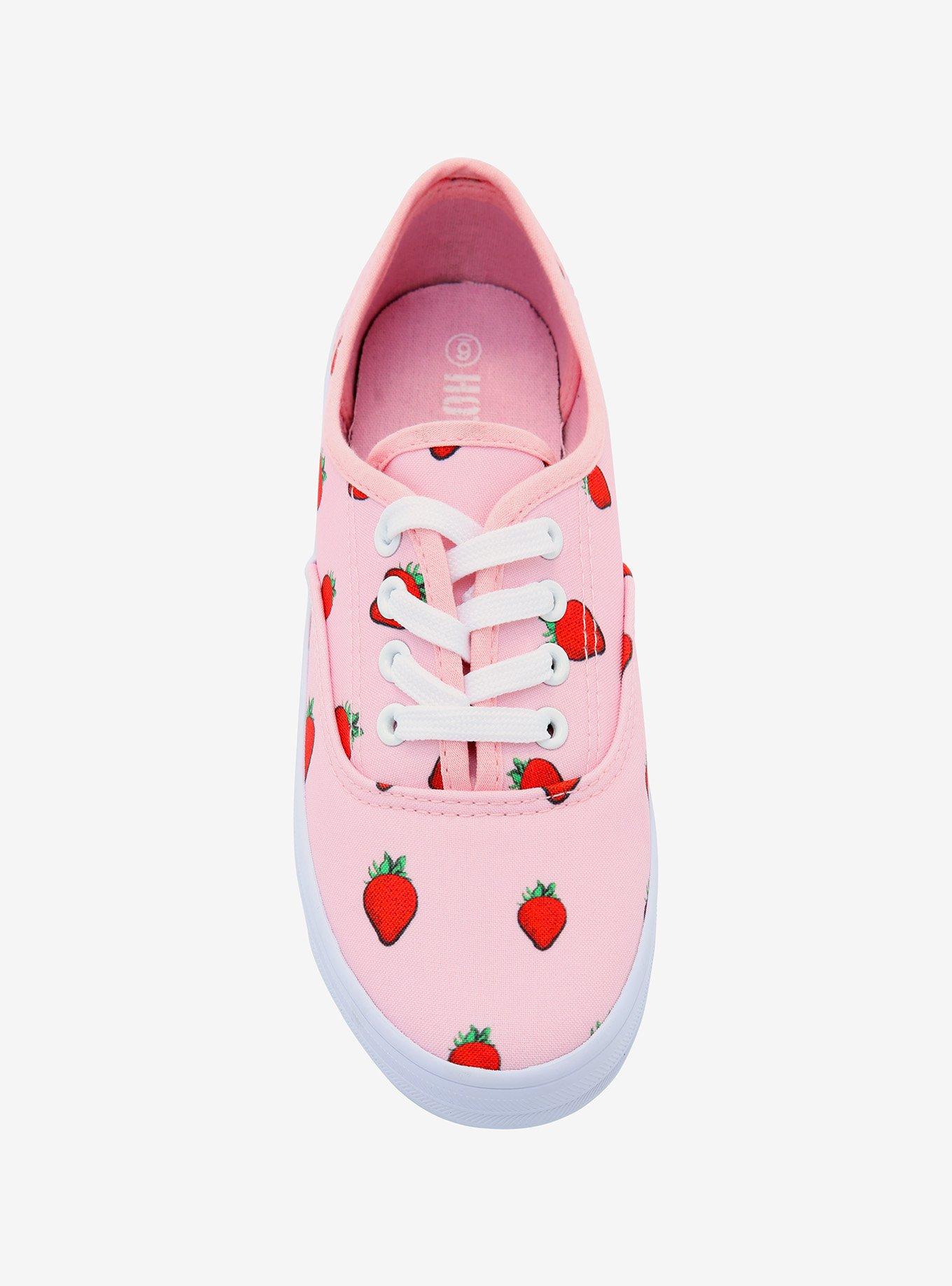 Strawberry Lace-Up Sneakers, MULTI, alternate