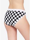 Checkered & Holo Triangle Swim Bottoms, WHITE, alternate