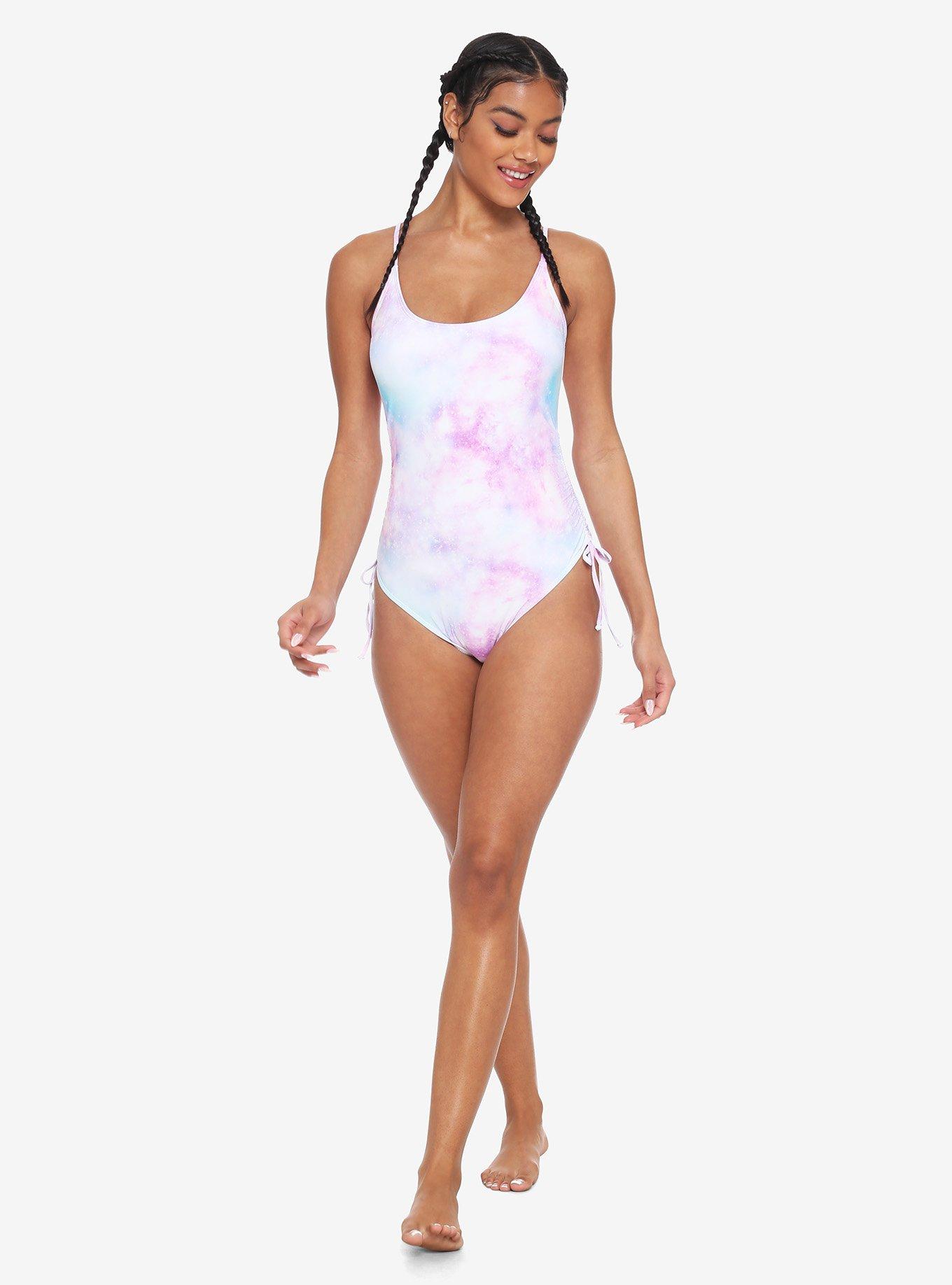 Pastel Tie-Dye Swimsuit, MULTI, alternate