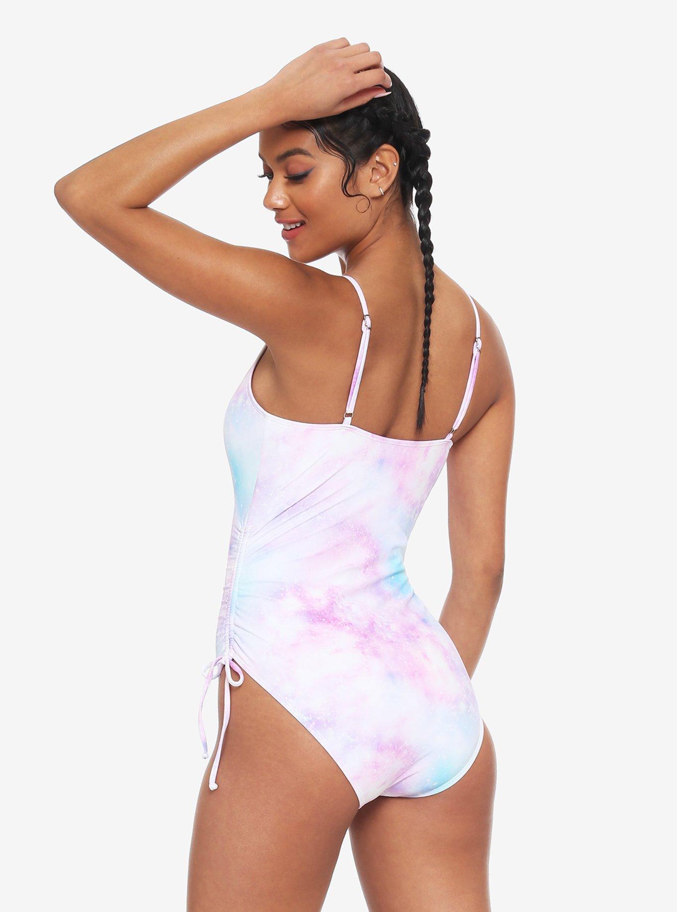 Pastel Tie-Dye Swimsuit, MULTI, alternate