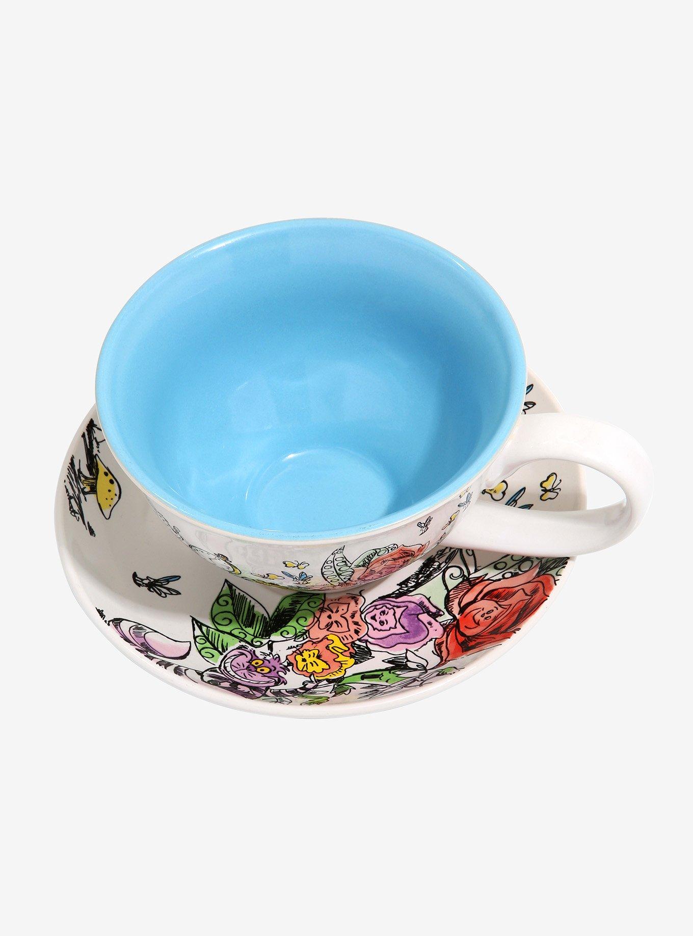 Disney Alice in Wonderland Floral Teacup & Saucer, , alternate