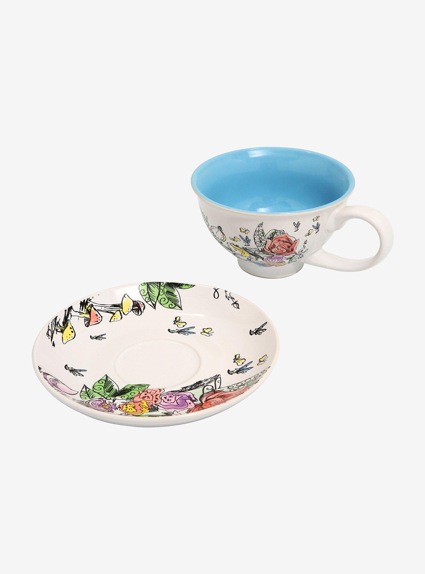 Disney Alice in Wonderland Floral Teacup & Saucer, , alternate