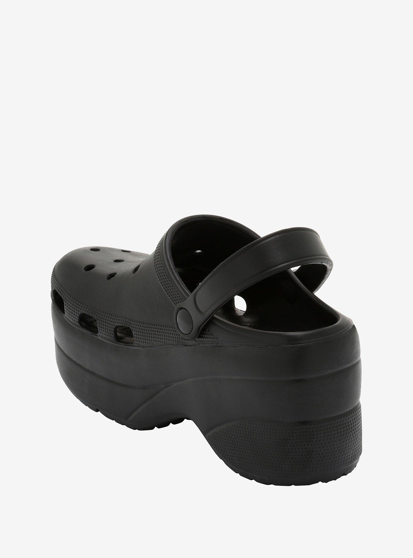 Black Platform Clogs, MULTI, alternate