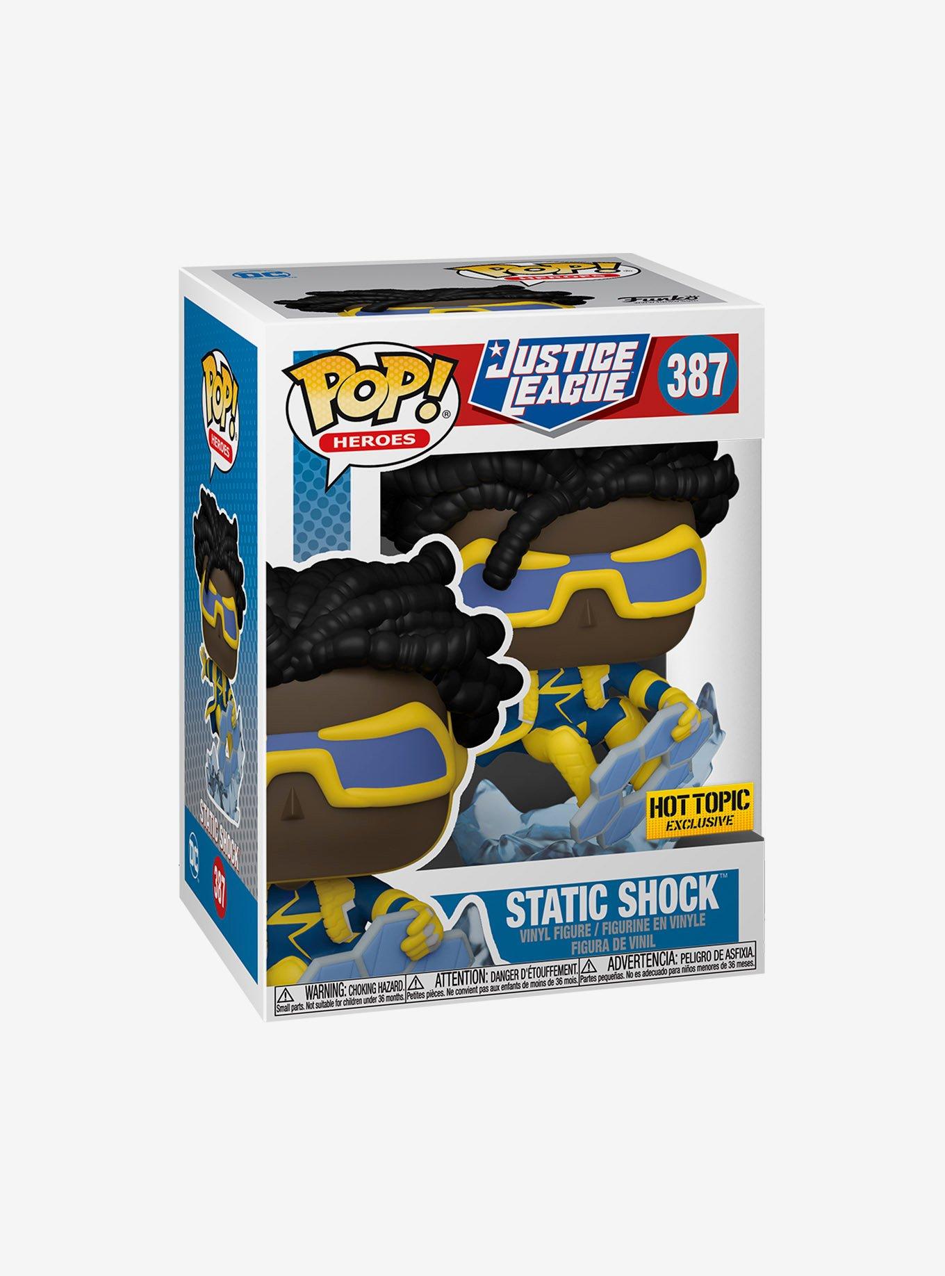 Funko DC Comics Justice League Pop! Heroes Static Shock Vinyl Figure Hot Topic Exclusive, , alternate