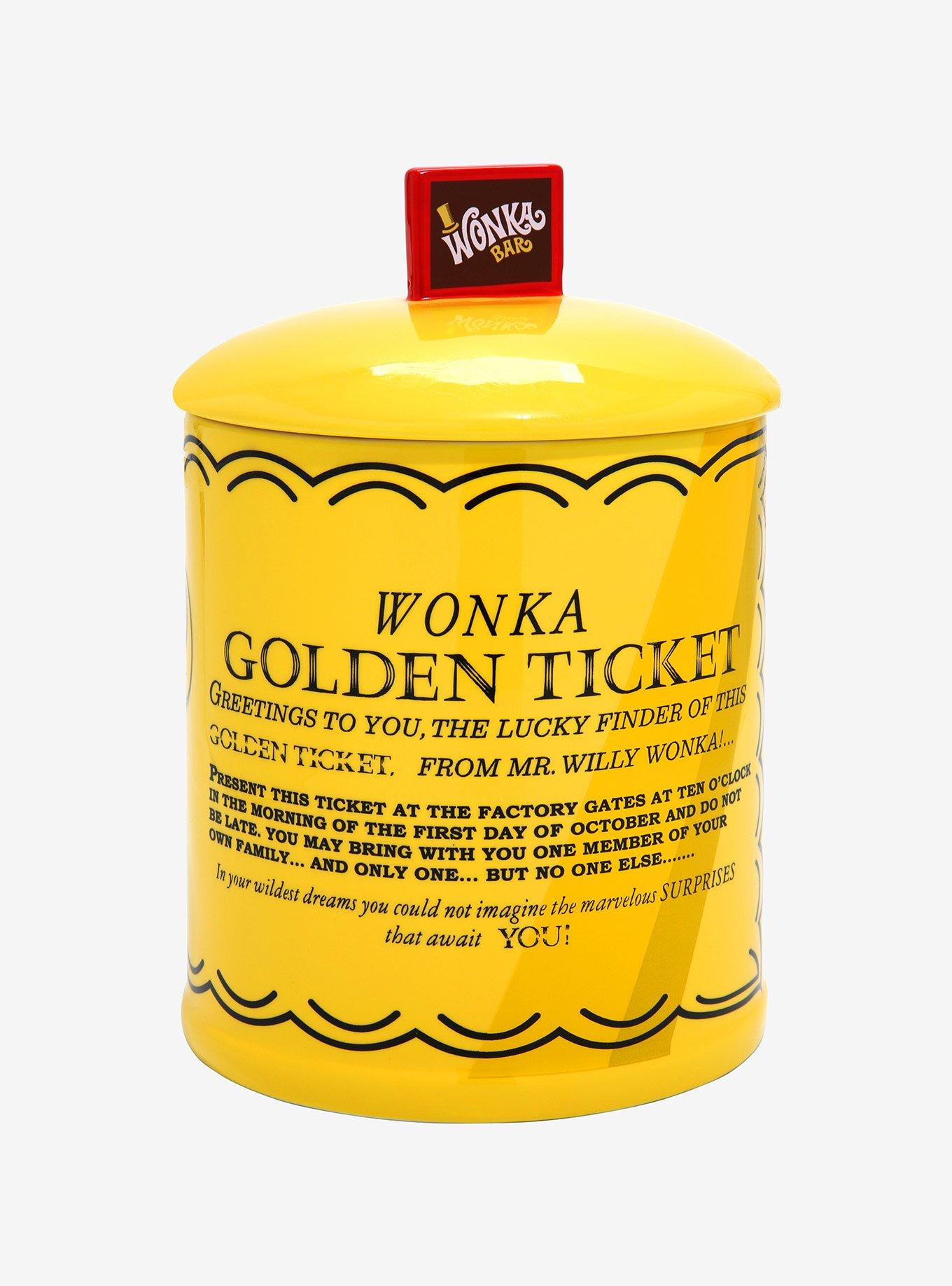 Willy Wonka Golden Ticket Cookie Jar, , alternate