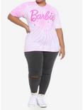 Barbie Drip Logo Tie-Dye Boyfriend Fit Girls T-Shirt Plus Size, WHITE, alternate
