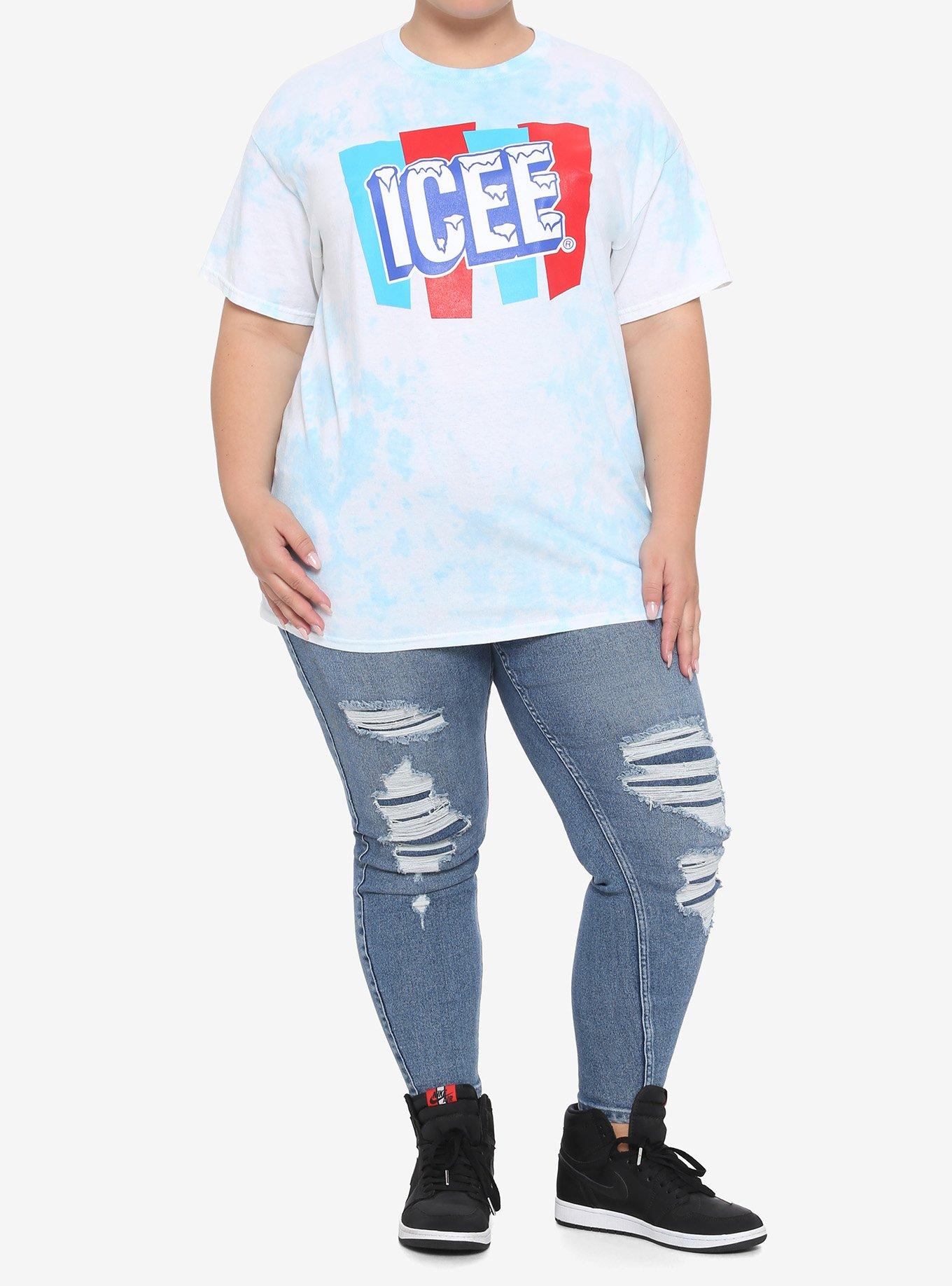 ICEE Logo Tie-Dye Boyfriend Fit Girls T-Shirt Plus Size, MULTI, alternate