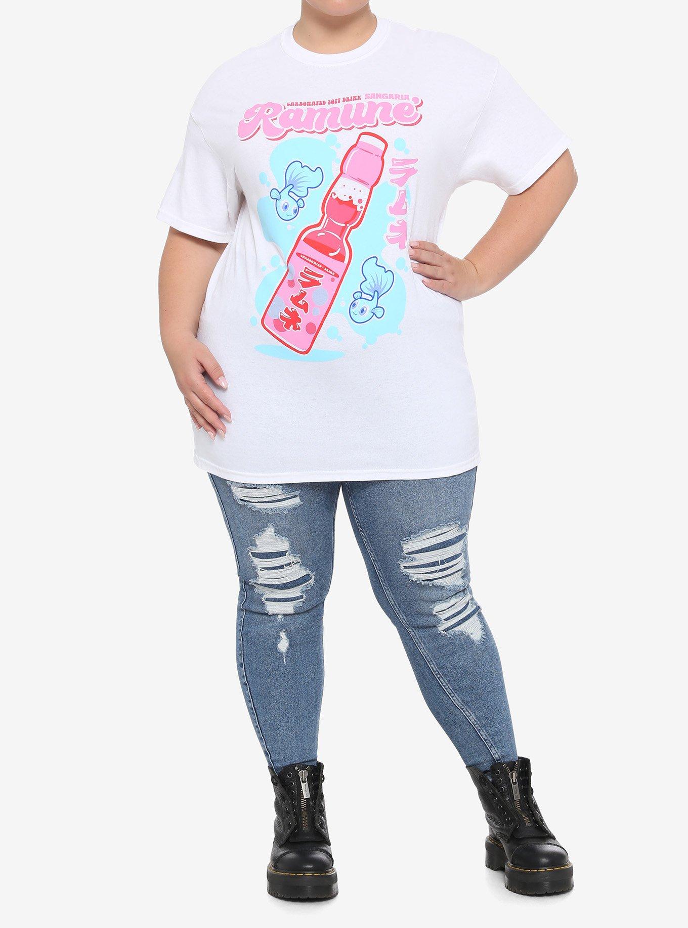 Sangaria Ramune Fish Boyfriend Fit Girls T-Shirt Plus Size, MULTI, alternate