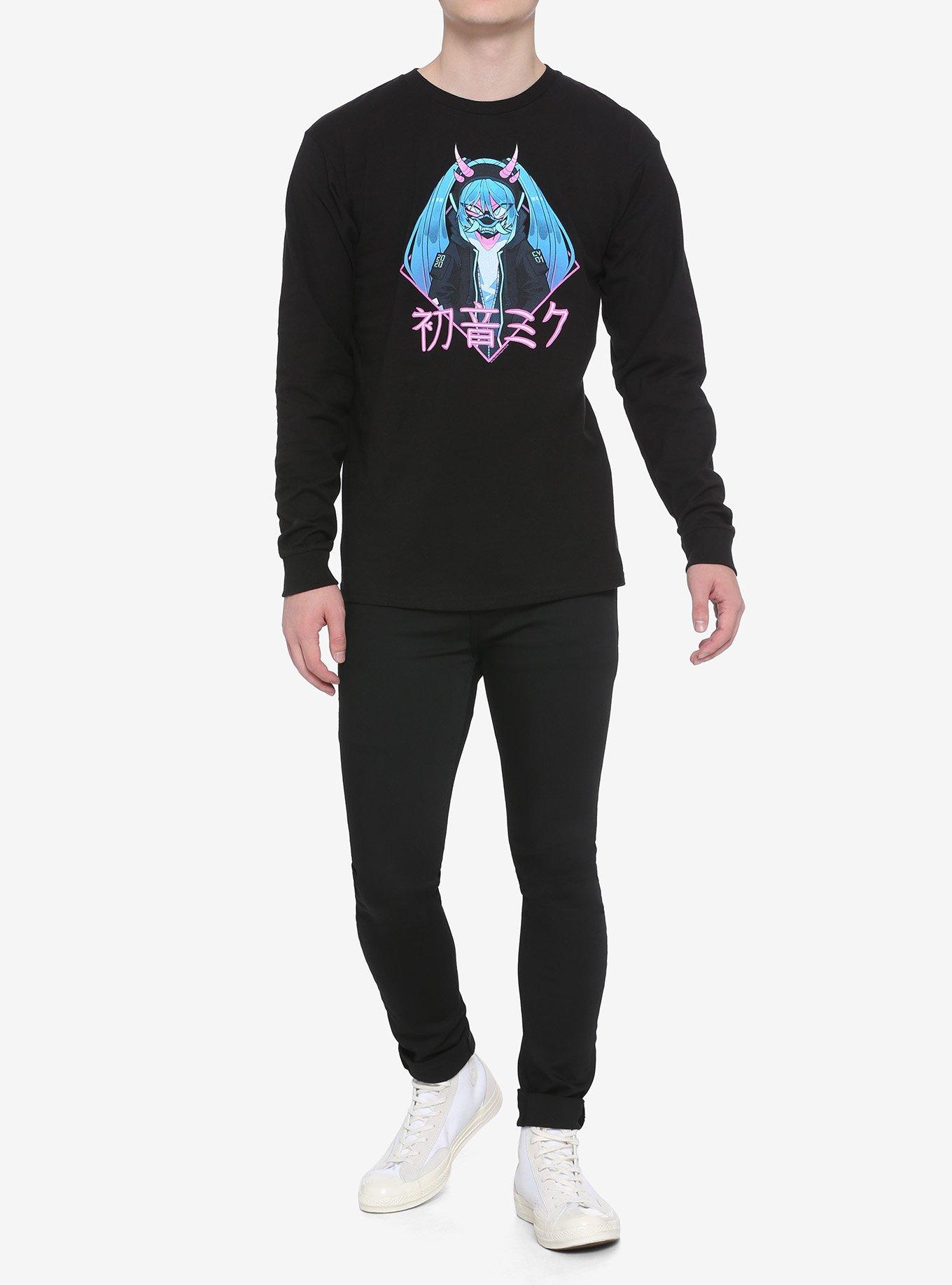 Hatsune Miku Demon Mask Long-Sleeve T-Shirt, MULTI, alternate