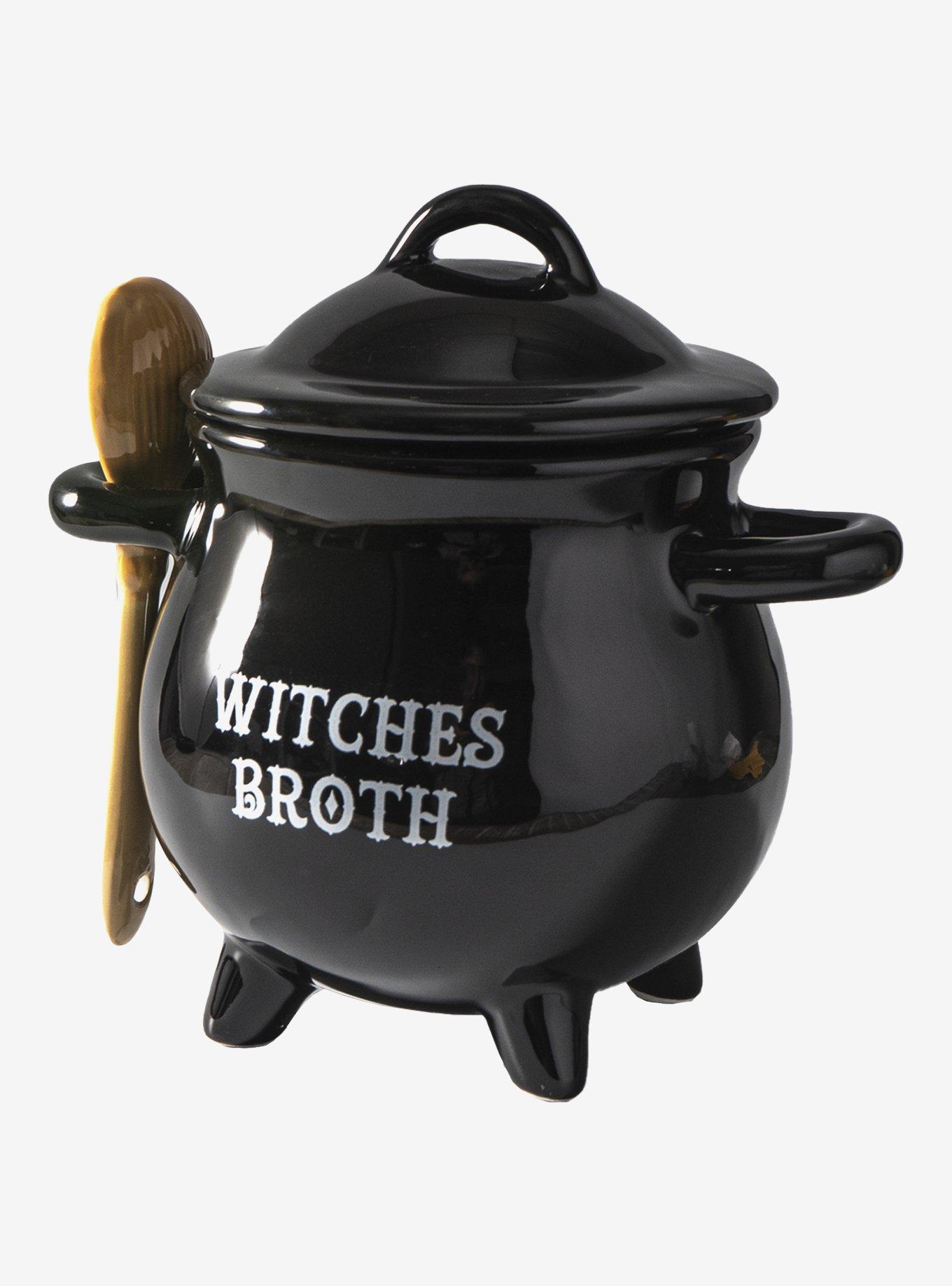 Witches Broth Cauldron Bowl With Spoon, , alternate