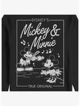 Disney Mickey Mouse Mickey Minnie Music Cover Cowl Neck Long-Sleeve Womens Top, BLACK, alternate