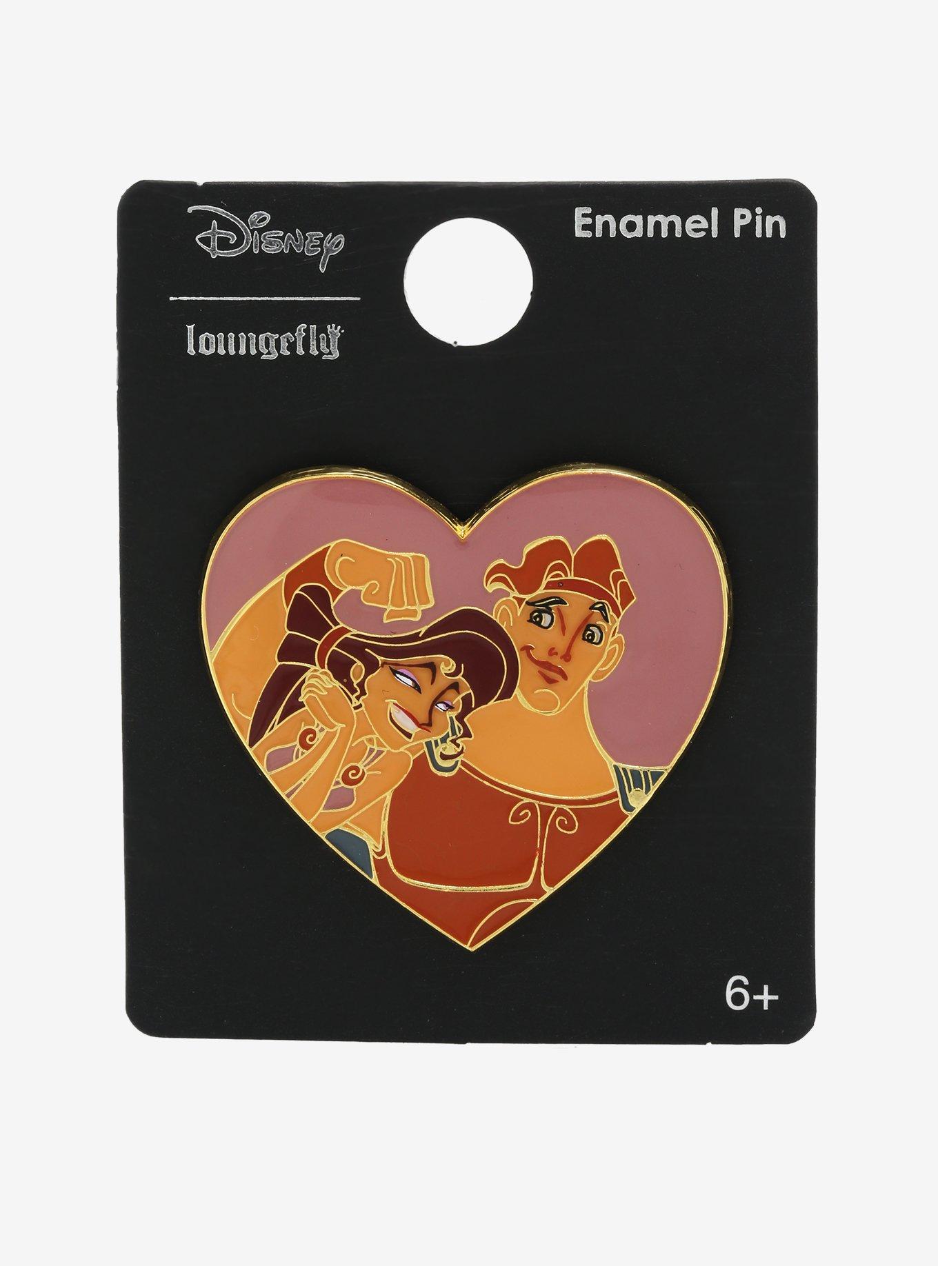 Loungefly Disney Hercules & Megara Heart Enamel Pin - BoxLunch Exclusive, , alternate