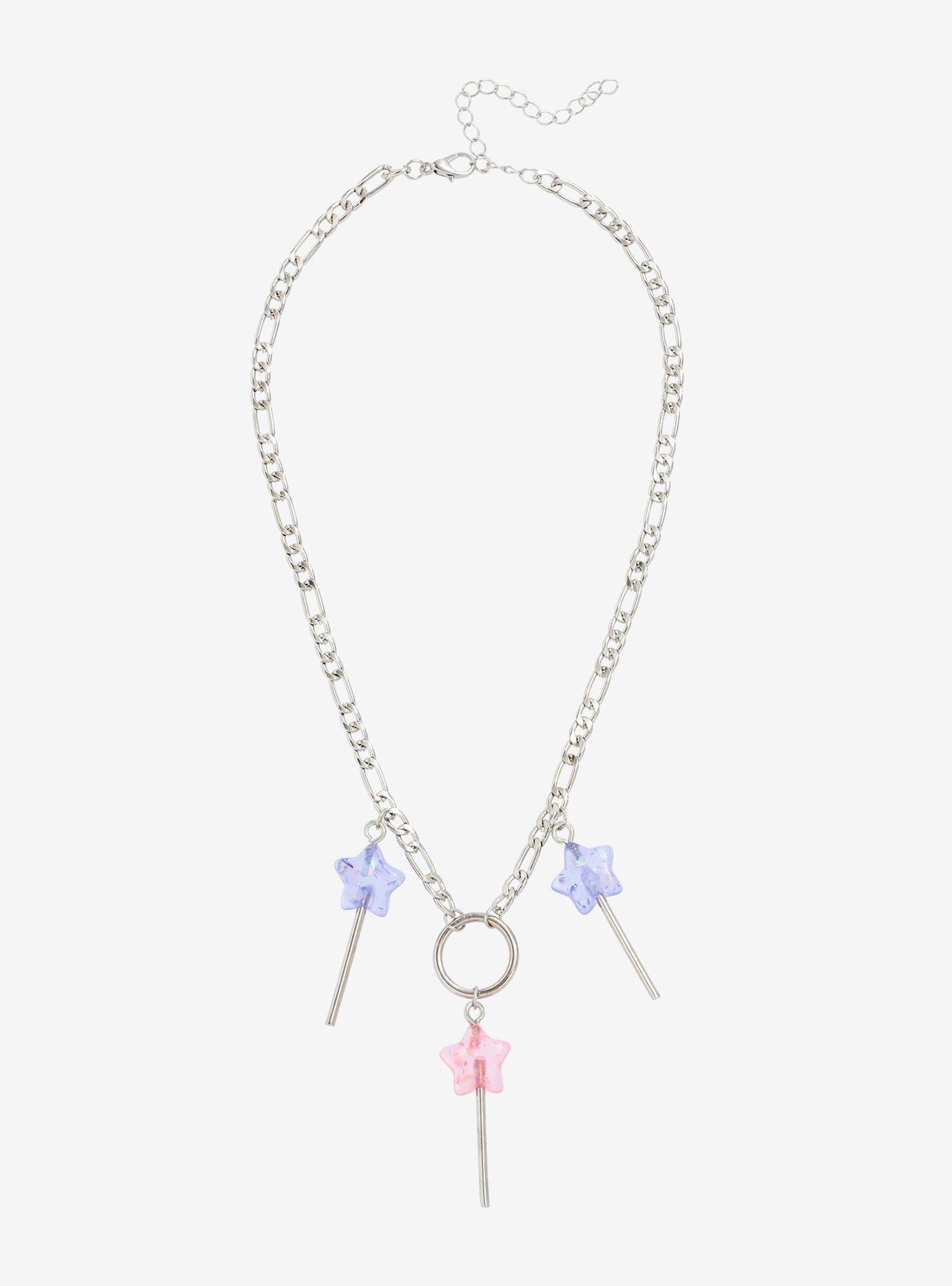 Star Lollipop O-Ring Chain Necklace, , alternate