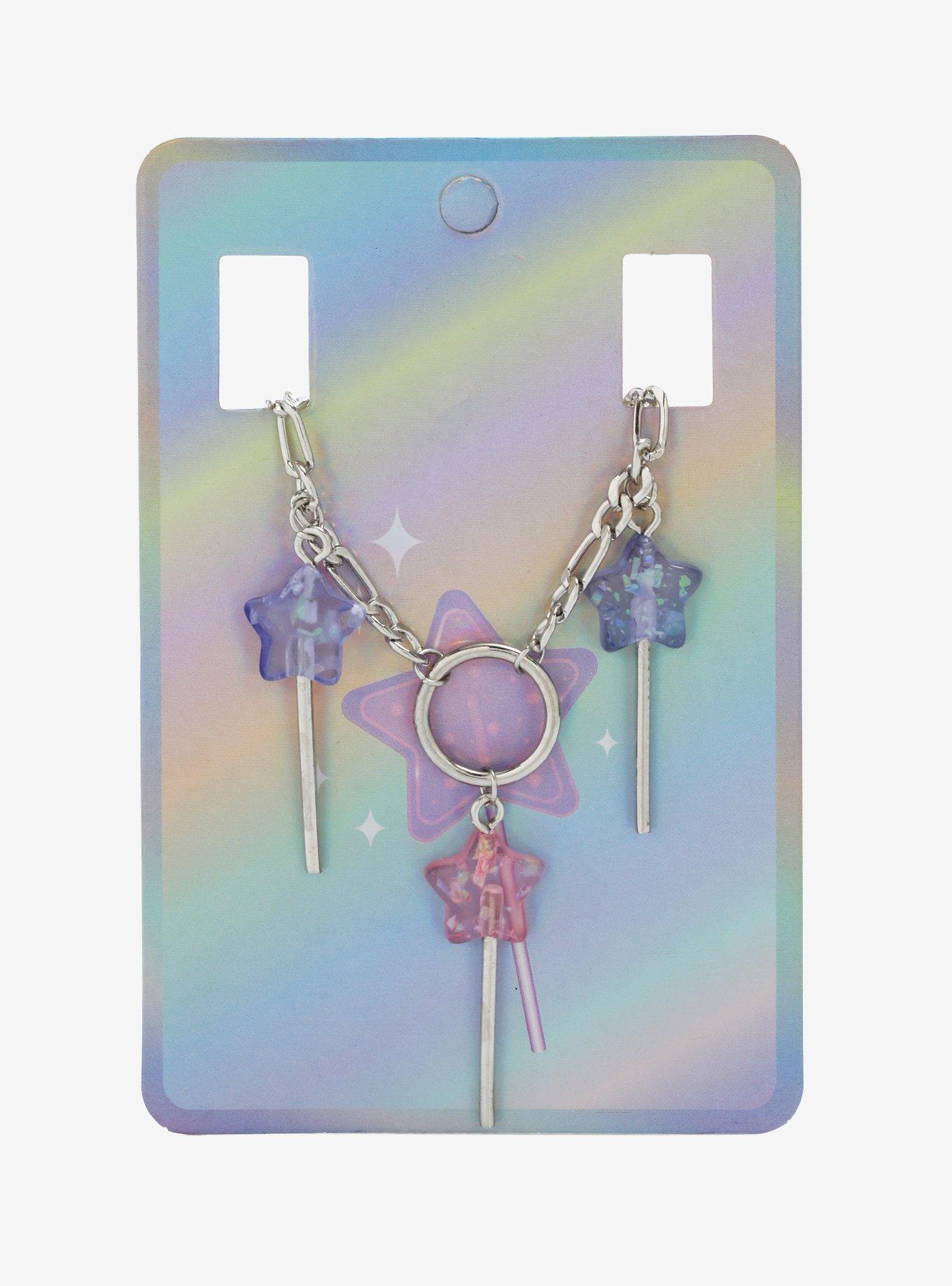 Star Lollipop O-Ring Chain Necklace, , alternate
