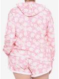 BT21 Floral Pink Wash Girls Hoodie Plus Size, PINK, alternate