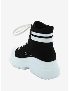 Black & White Varsity Chunky Hi-Top Sneakers, , hi-res