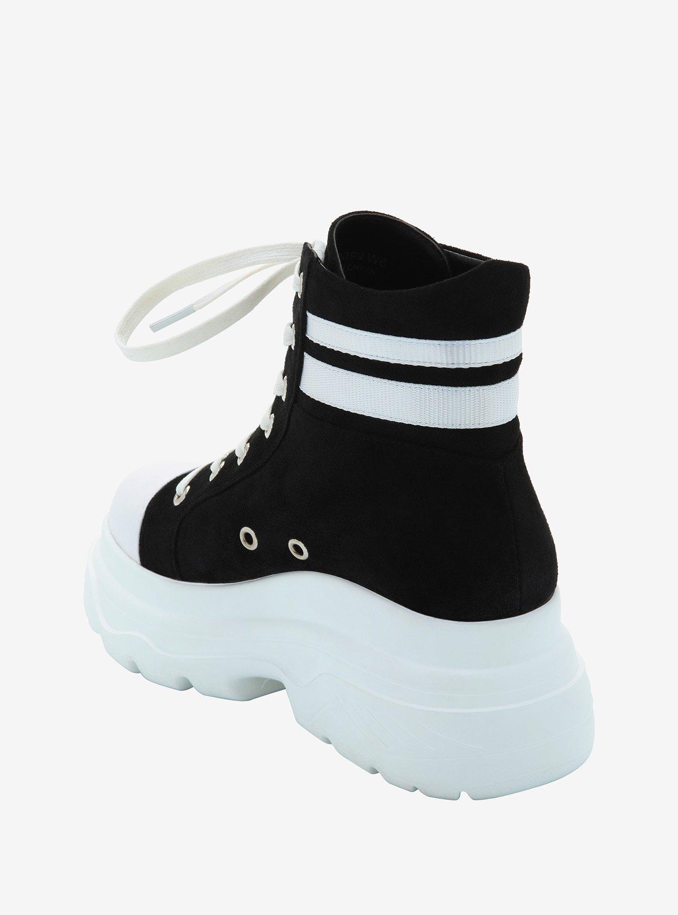 Black & White Varsity Chunky Hi-Top Sneakers, MULTI, alternate