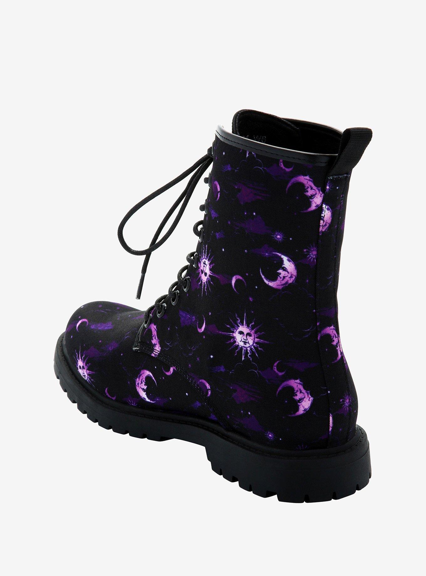 Purple Celestial Combat Boots, MULTI, alternate