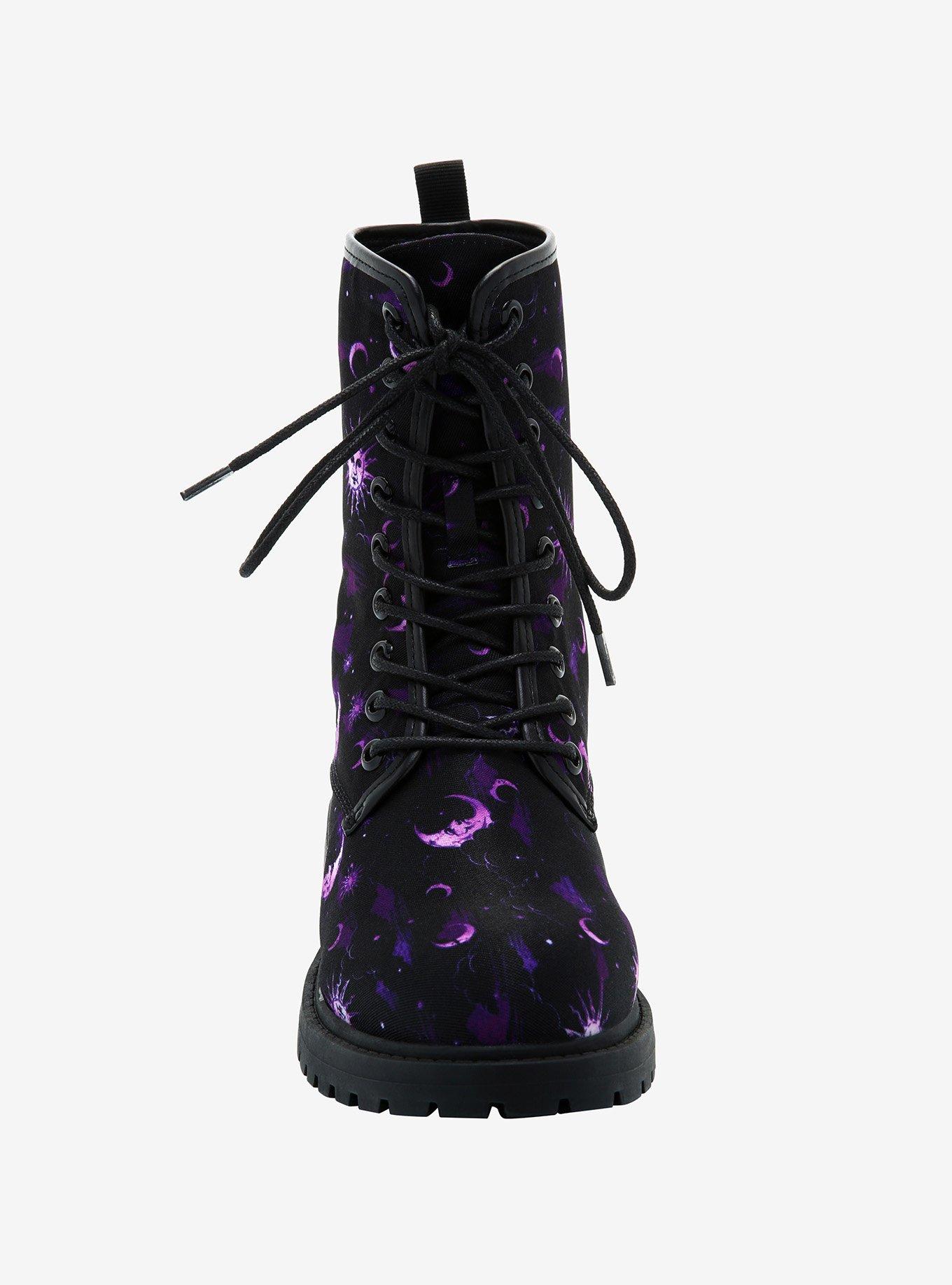 Purple Celestial Combat Boots, MULTI, alternate