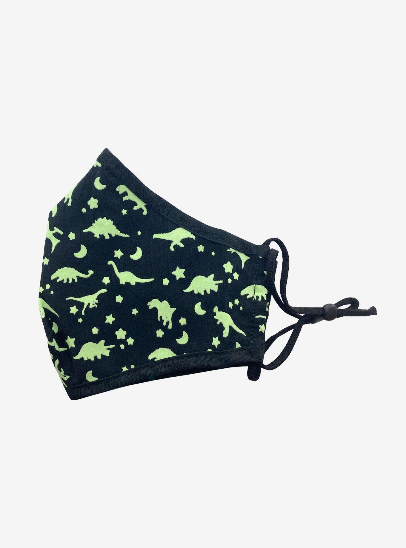 Dinosaur Glow-In-The-Dark Fashion Face Mask, , alternate