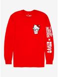 Hello Kitty x Nissin Cup Noodles Long Sleeve T-Shirt - BoxLunch Exclusive, RED, alternate