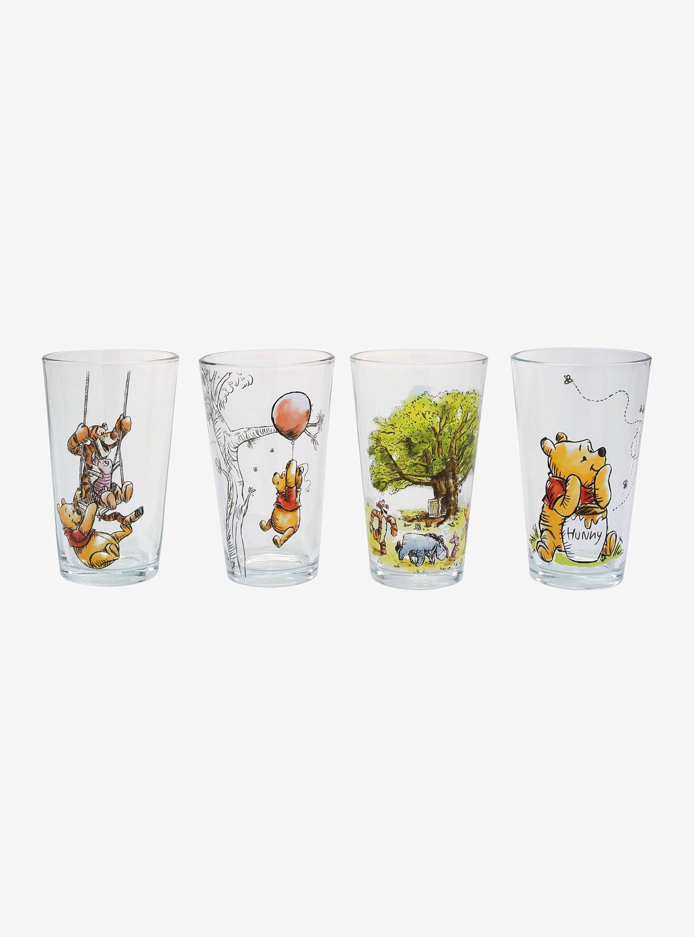 Disney Winnie The Pooh Illustration Pint Glass Set, , alternate