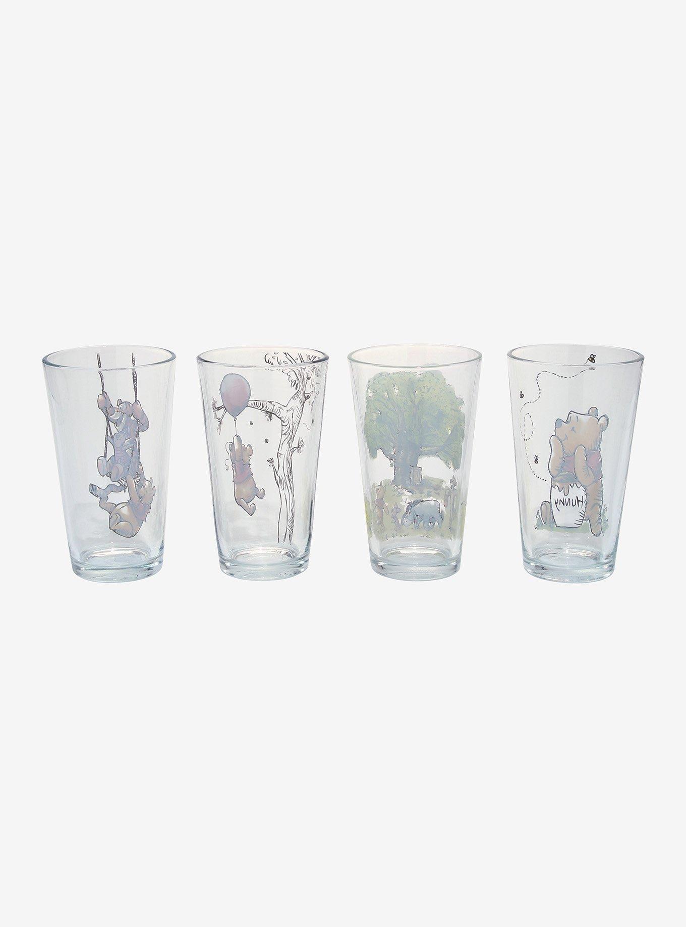 Disney Winnie The Pooh Illustration Pint Glass Set, , alternate