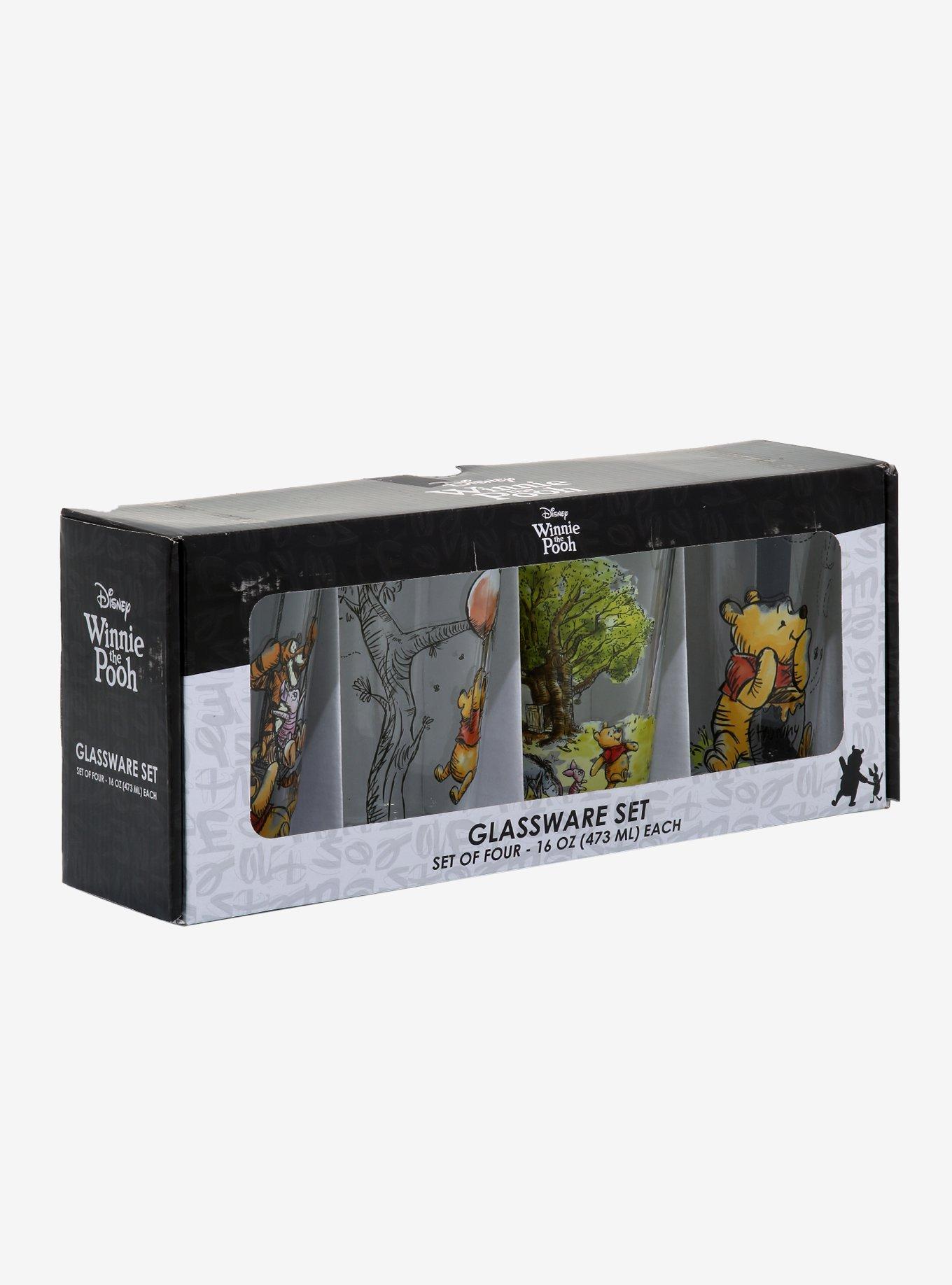 Disney Winnie The Pooh Illustration Pint Glass Set, , alternate