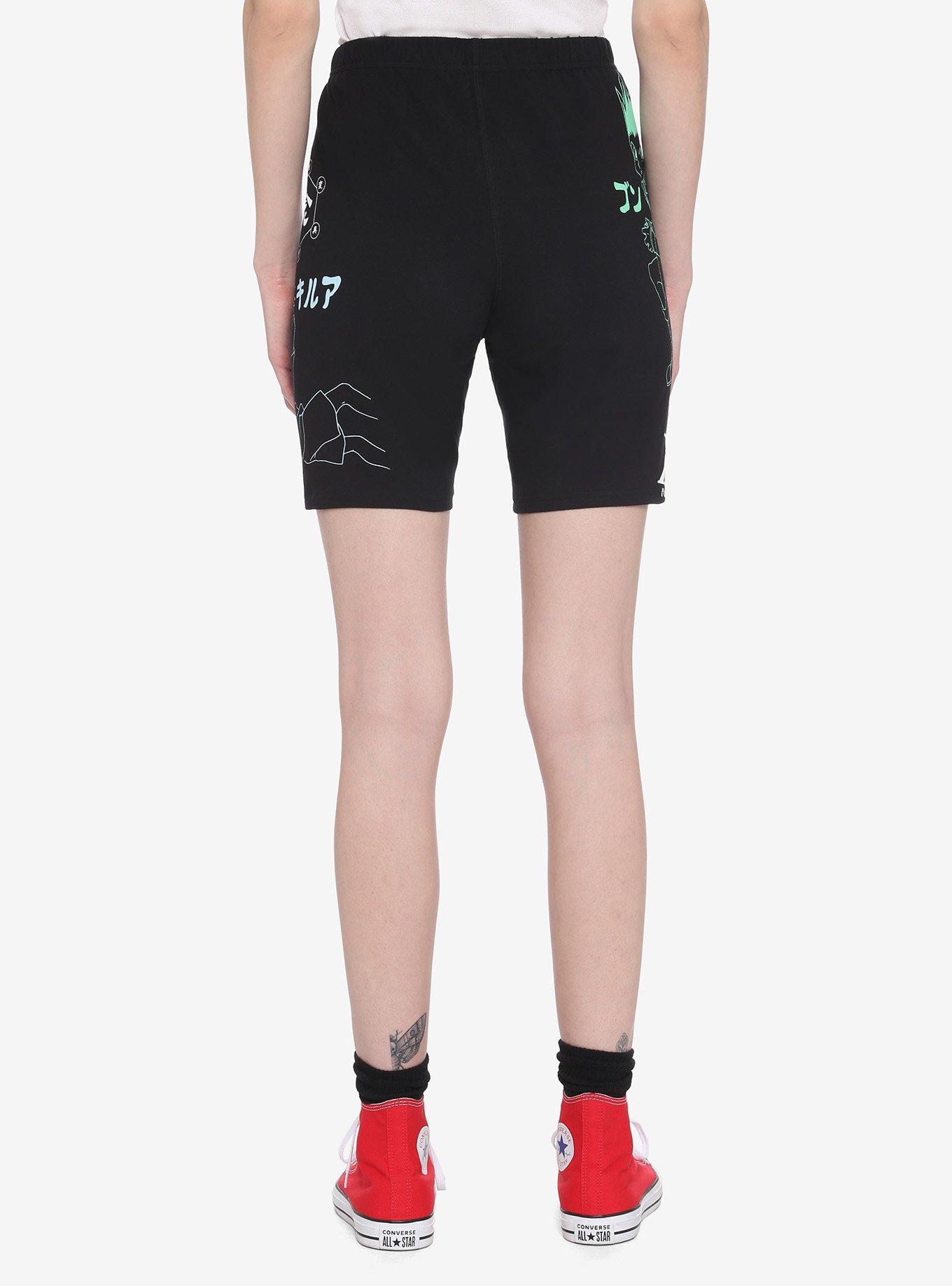 Hunter X Hunter Line Art Girls Biker Shorts, MULTI, alternate