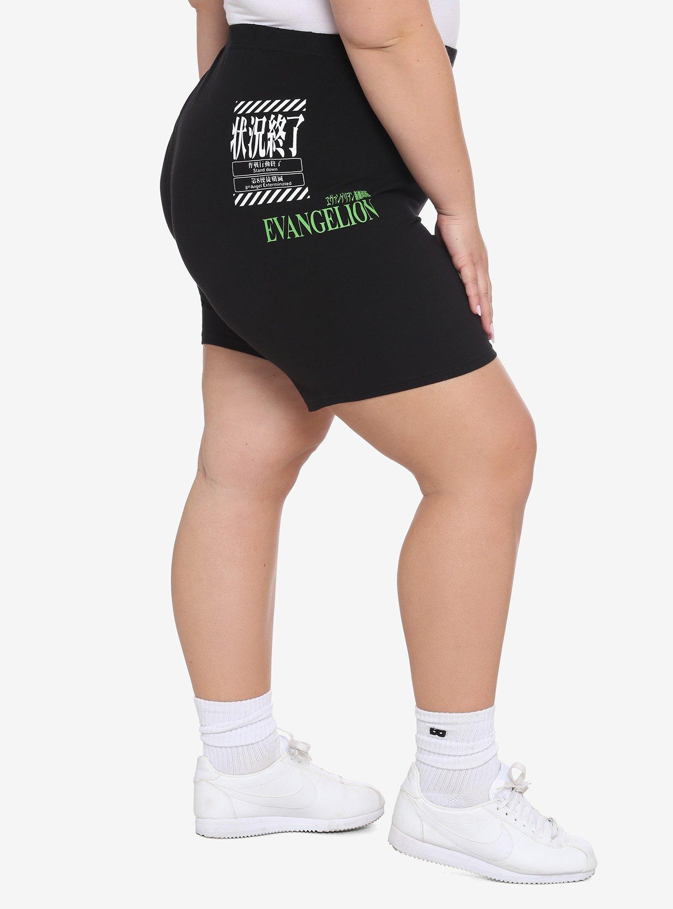 Neon Genesis Evangelion Eva Unit-01 Biker Shorts Plus Size, MULTI, alternate