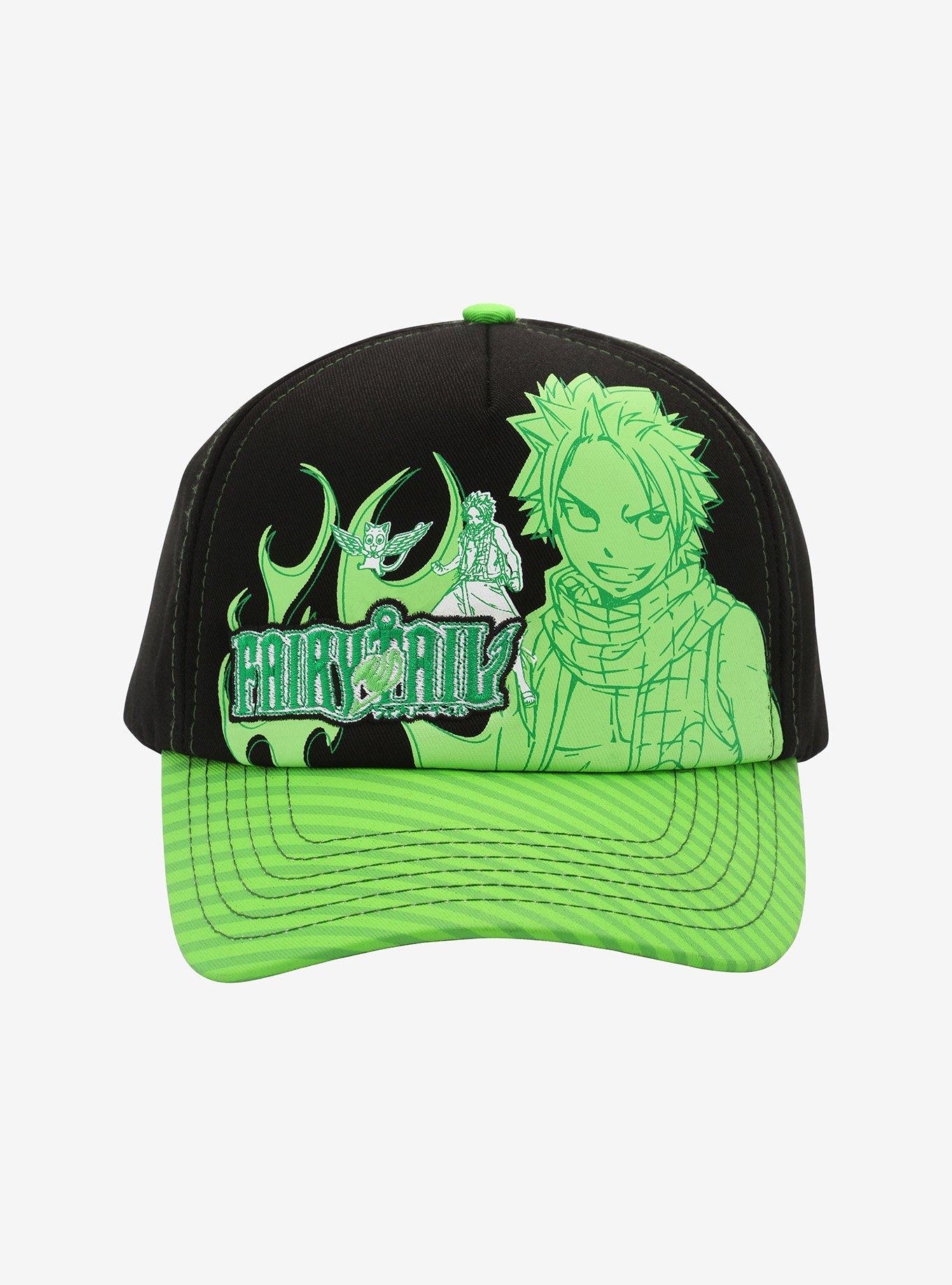 Fairy Tail Natsu Green Snapback Hat, , alternate