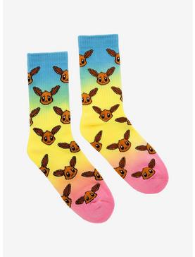 Pokemon Eevee Ombre Crew Socks, , hi-res