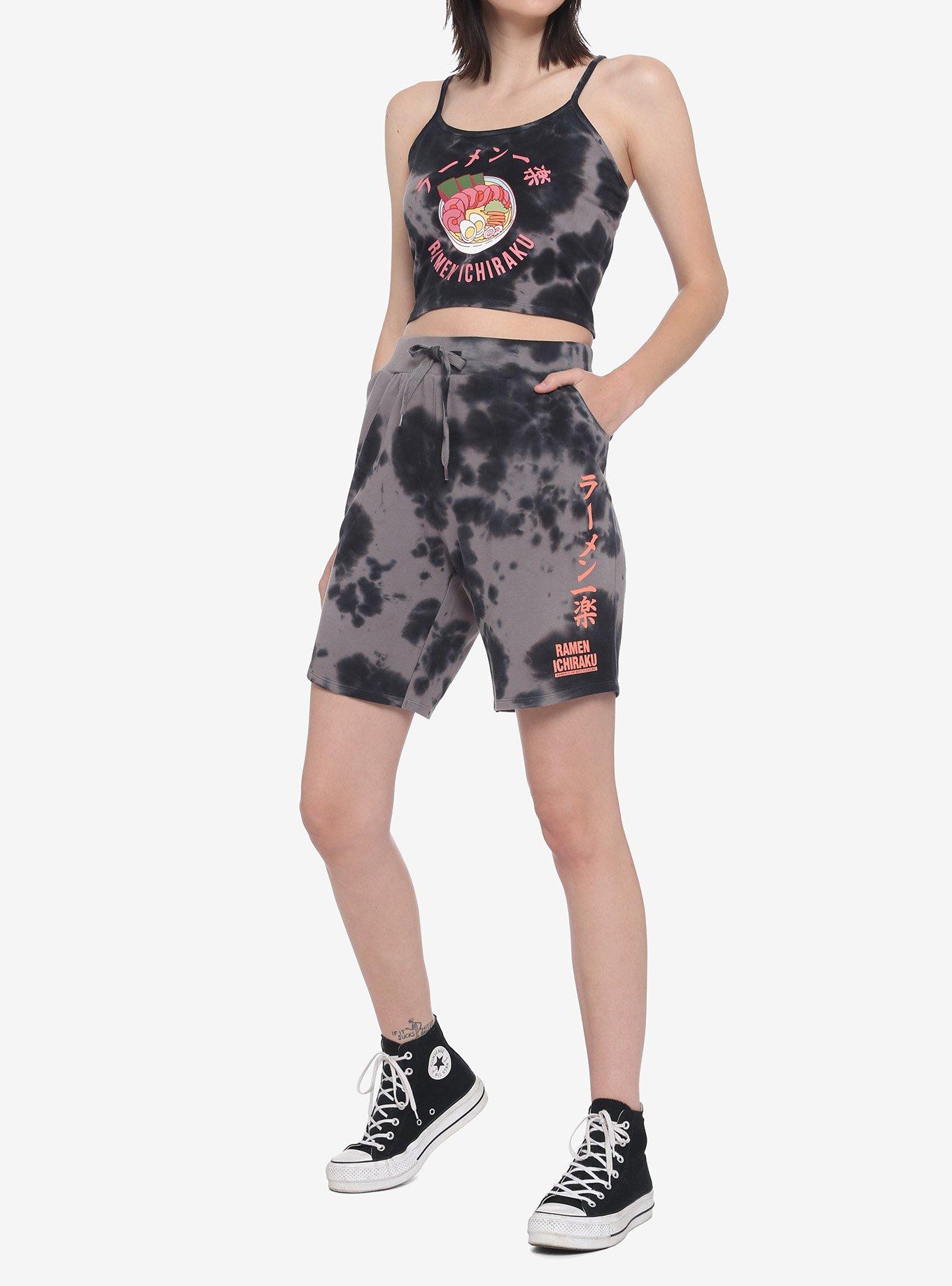Naruto Shippuden Ramen Tie-Dye Girls Lounge Shorts, MULTI, alternate