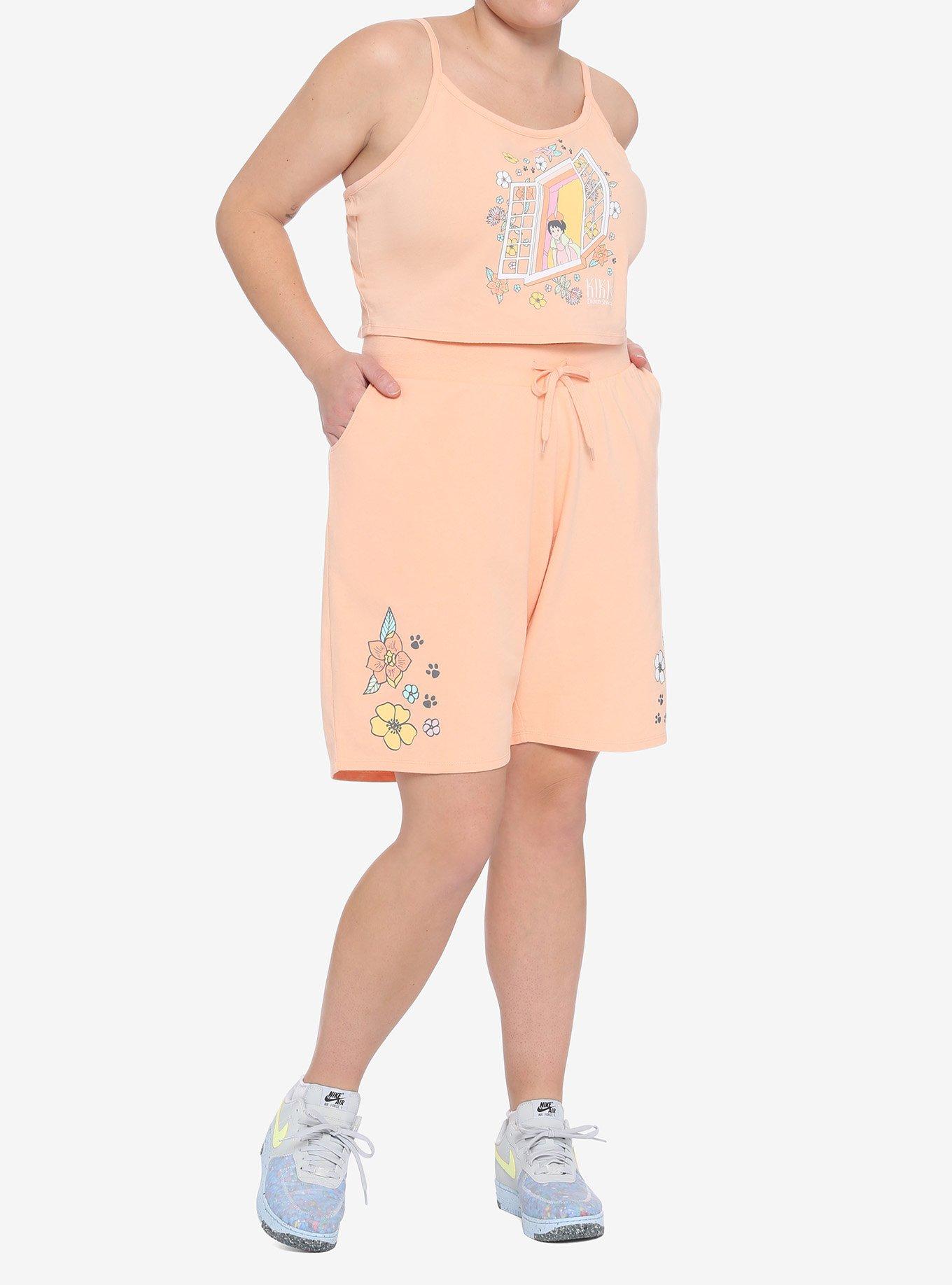 Studio Ghibli Kiki's Delivery Service Peach Girls Lounge Set Plus Size, MULTI, alternate