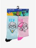 Disney Pixar Up Carl & Ellie Couple Crew Socks 2 Pair, , alternate