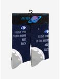 NASA Moon Love Couple Crew Socks 2 Pair, , alternate