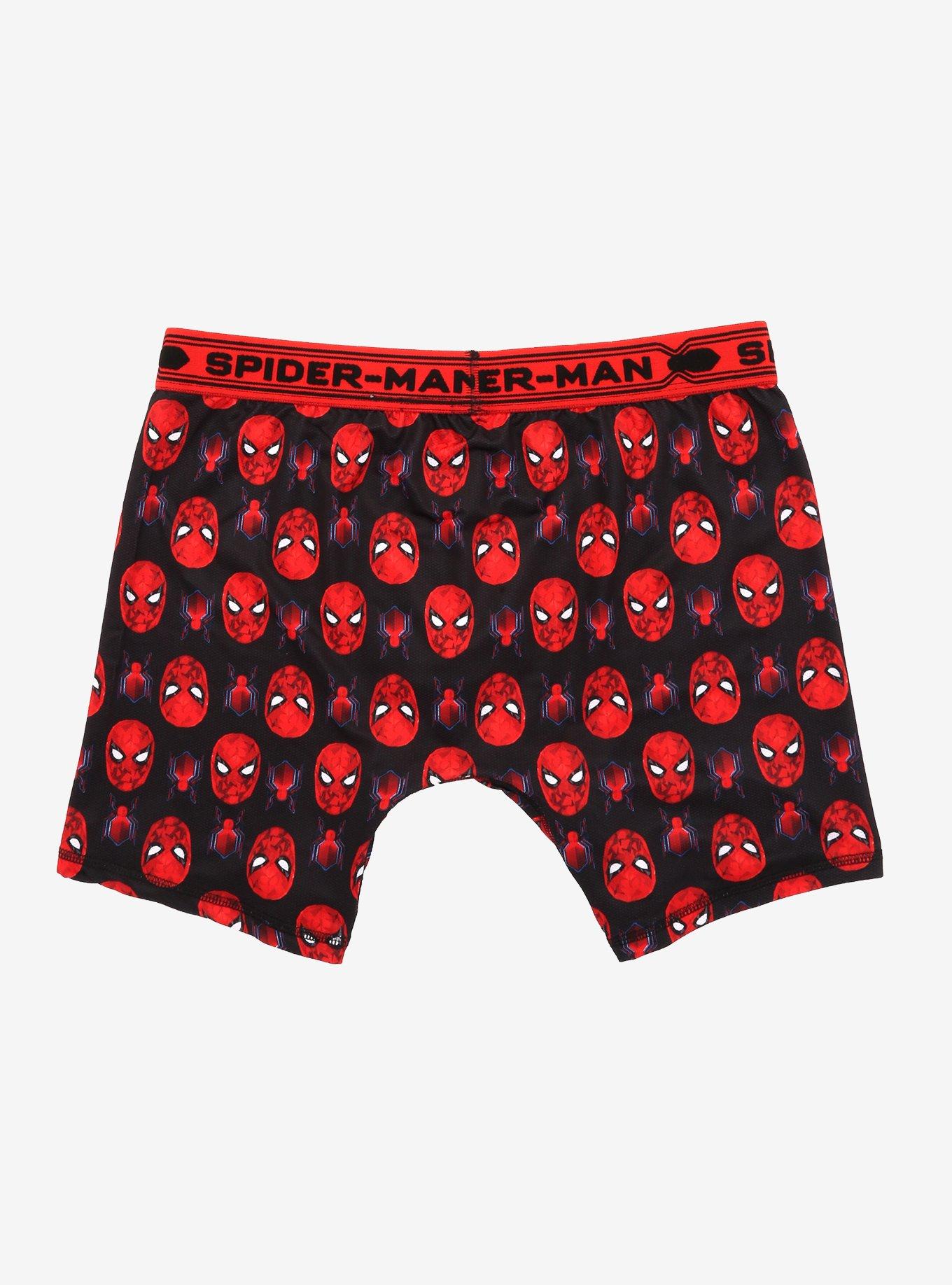 Marvel Spider-Man: Homecoming Mask Logo Boxer Briefs, BLACK, alternate