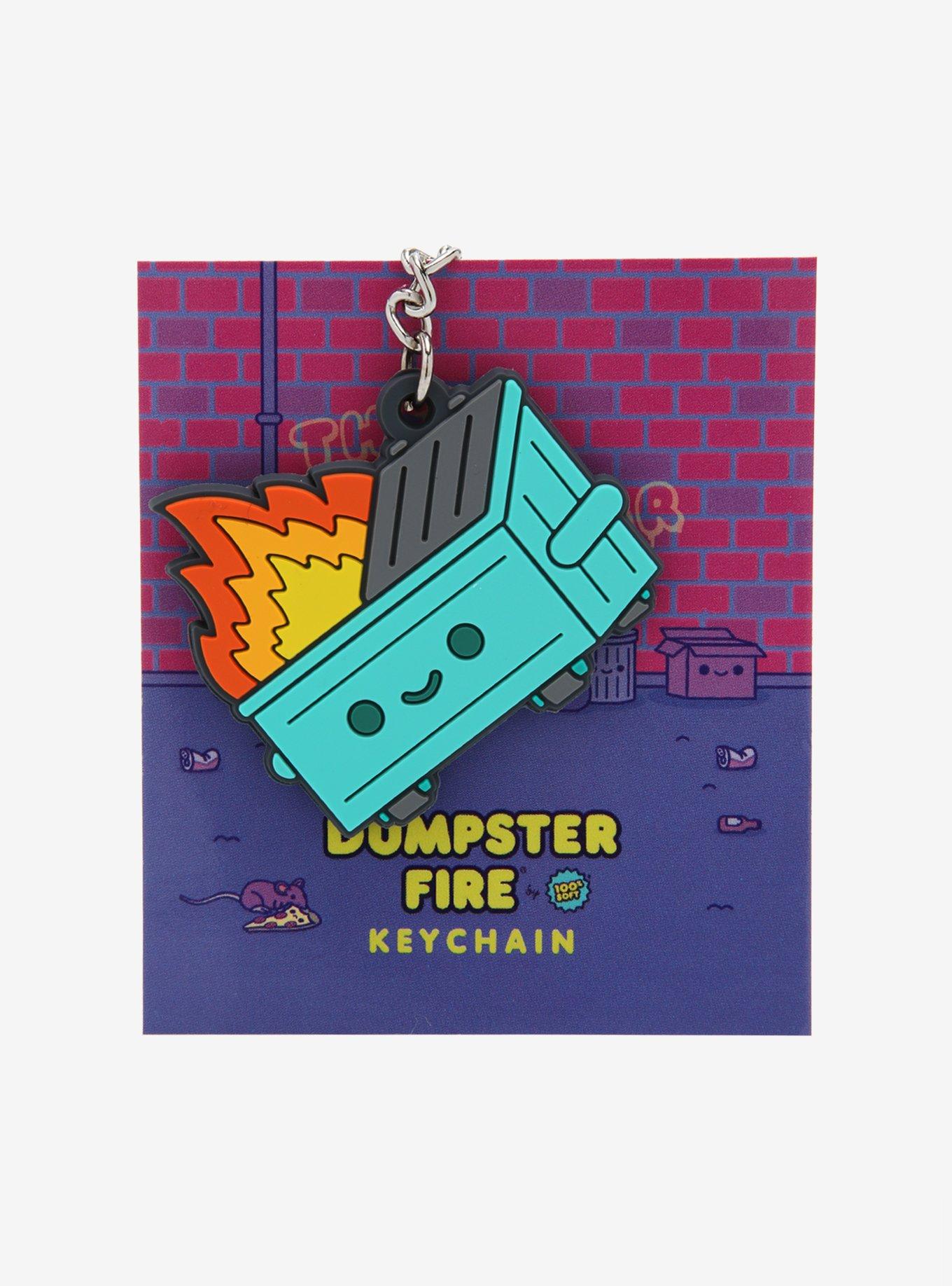 Dumpster Fire PVC Keychain, , alternate