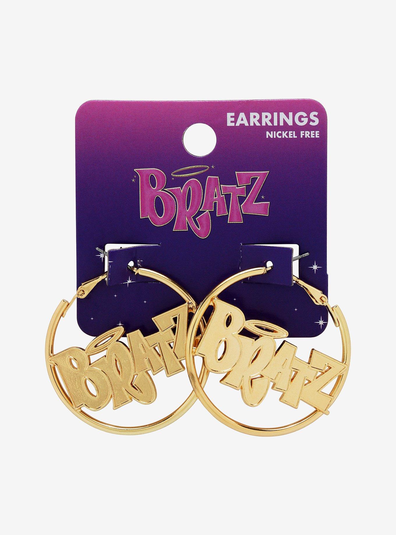 Bratz Logo Hoop Earrings, , alternate