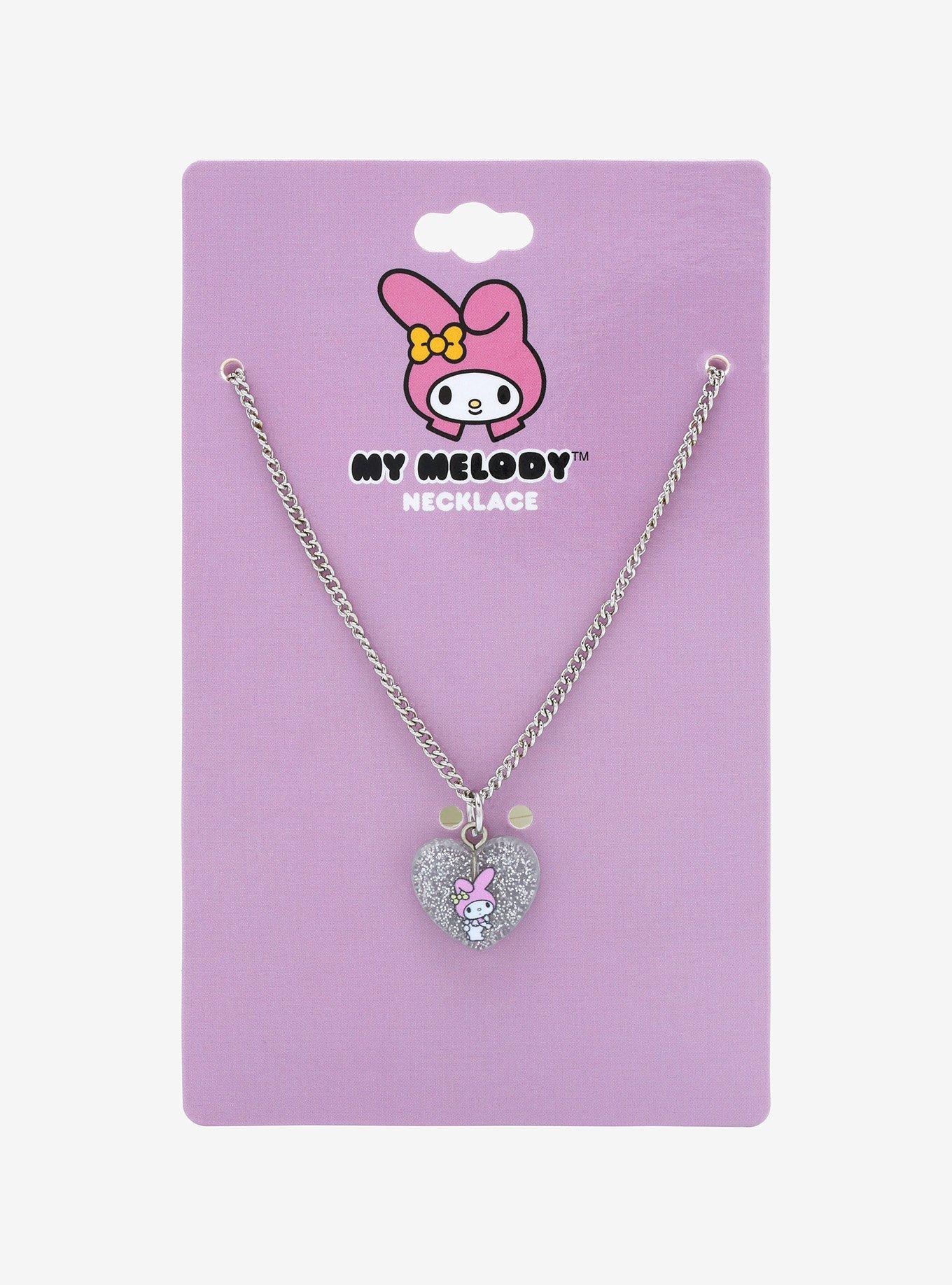 My Melody Heart Glitter Necklace, , alternate