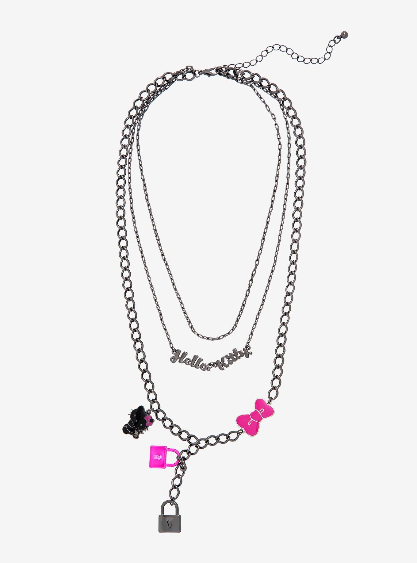 Hello Kitty Padlock Layered Necklace, , alternate