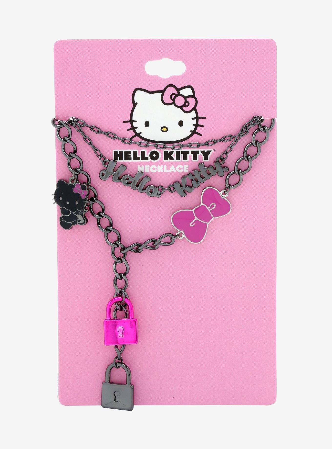 Hello Kitty Padlock Layered Necklace, , alternate