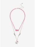 Hello Kitty Pink Chain & Wings Layered Necklace, , alternate